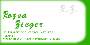 rozsa zieger business card